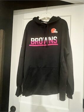 Nike Black Browns Zip-Up Hoodie with logo accent XXL